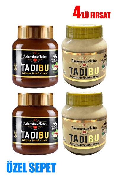 Abdurrahman Tatlıcı TADIBU 330 GR KAKAOLU FINDIK EZMESİ 2 ADET + TADIBU PARÇA...