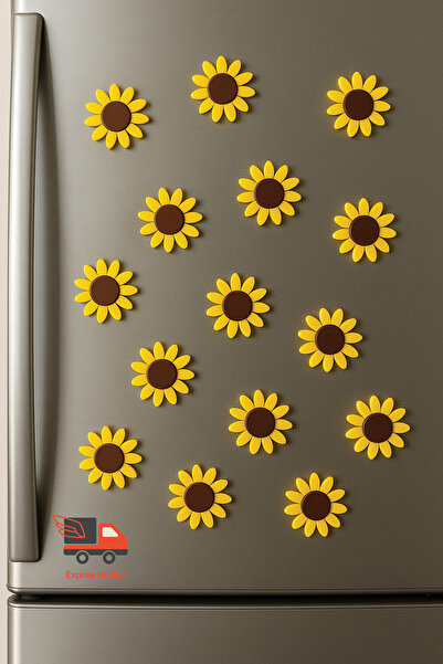 expres hediye Günebakan Ayçiçeği Papatya Magnet, Bozdolabı Magneti