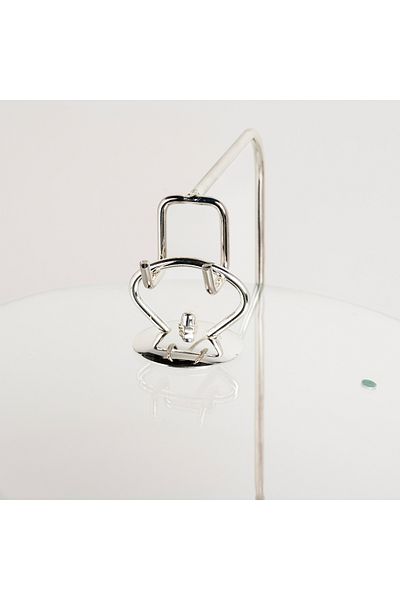 LA MESA Round Food Warmer With Candle Stand Silver 12"