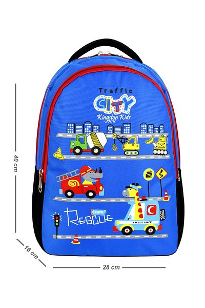 QL ACCESSORY Set de 2 geanți pentru școală primară și trusa de creion imprimat cu mașină