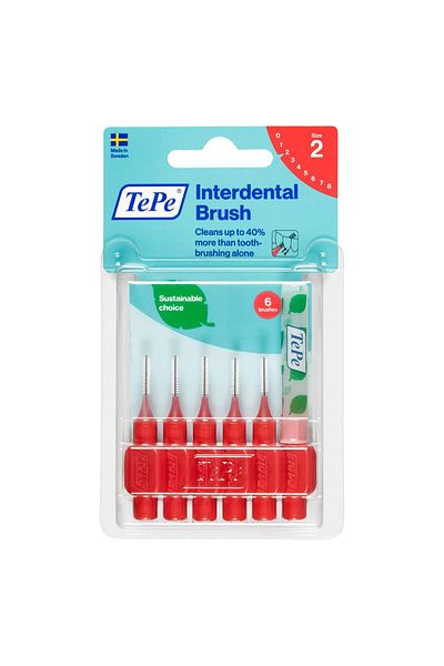 TePe Red Interdental Brushes 0.5 mm 6 pieces