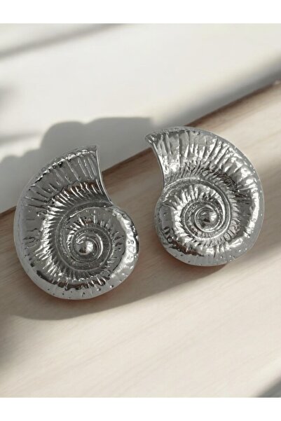 Bo Takı ve Aksesuar Snail Silver Color Earrings