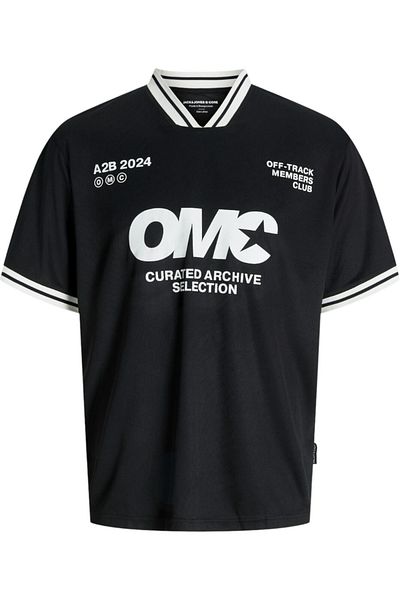 Jack & Jones Tricou JACK & JONES Reflex Ποδοσφαιρική Μπάλα - 12278457-Μαύρο