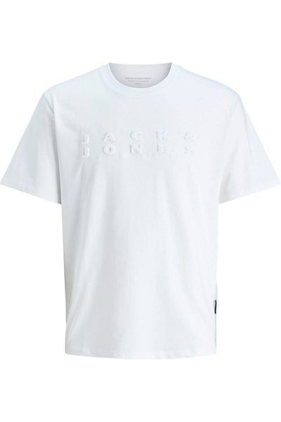 Jack & Jones Tricou JACK & JONES Στάμπα Pacer - 12273295-Φωτεινό Λευκό