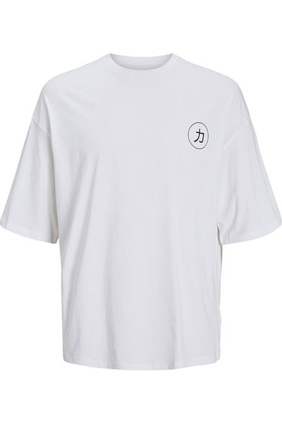 Jack & Jones Tricou JACK & JONES Πουκάμισο με σχέδιο δράκου στην πλάτη - 12273504-Λευκό