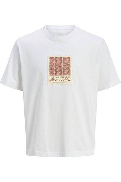 Jack & Jones Tricou JACK & JONES Islington AOP - 12273019-Φωτεινό Λευκό