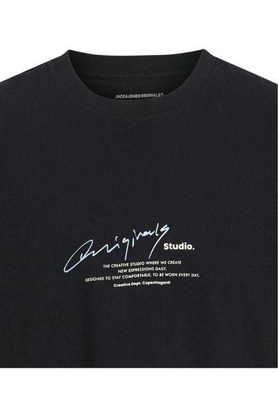 Jack & Jones Tricou JACK & JONES Manchester Script - 12273373-Μαύρο