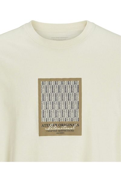 Jack & Jones Tricou JACK & JONES Islington AOP - 12273019-Λευκό αντίκα