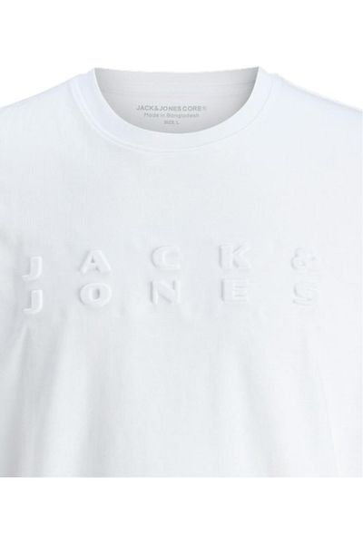 Jack & Jones Tricou JACK & JONES Στάμπα Pacer - 12273295-Φωτεινό Λευκό