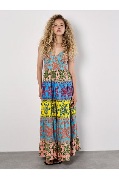 Apricot Colour Pop Ananas Cami Maxikleid