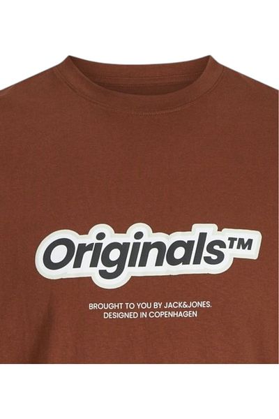 Jack & Jones Tricou JACK & JONES Vesterbro Newton Brand Scan - 12265740-Brandy BrownS