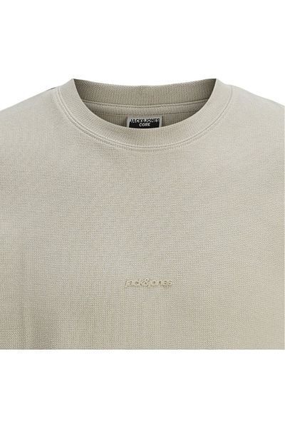 Jack & Jones JACK & JONES Μπλούζα από ύφασμα Tarmac - 12273217-Καθαρό κασμίρ