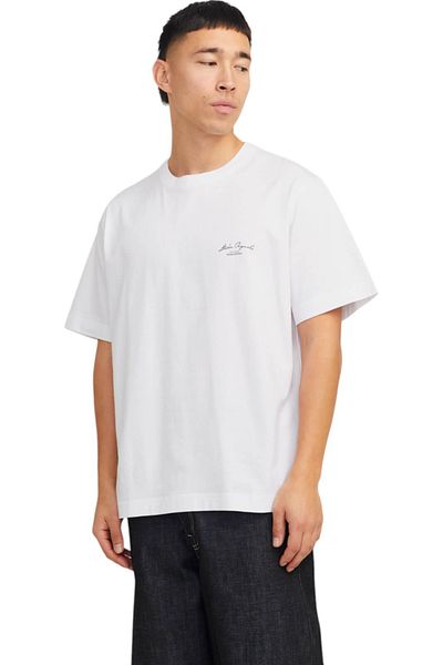 Jack & Jones Tricou JACK & JONES Islington Back - 12273015-Φωτεινό Λευκό