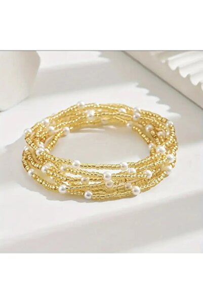 TUHAM AKSESUAR Hello Summer Multi-Feet Body Accessory with Pearl Details