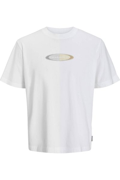 Jack & Jones Tricou JACK & JONES Pacer Branding - 12273880-Φωτεινό Λευκό
