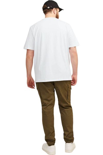 Jack & Jones Tricou JACK & JONES Paulos Crew PLS - 12253778-Λευκό