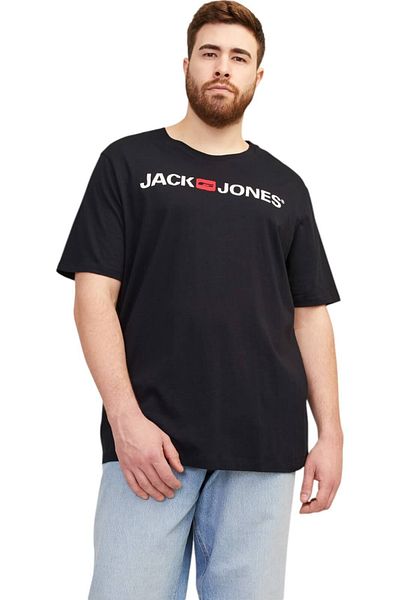Jack & Jones Tricou JACK & JONES Corp Logo SS PLS - 12184987-Μαύρο