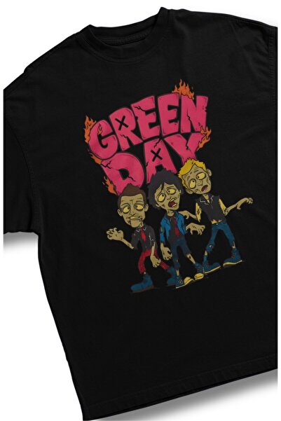 Fuddy Moda Μπλουζάκι με στάμπα μινιατούρα Greenday Oversize, μπλουζάκι με θέμ...