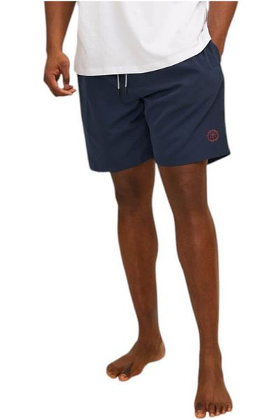 Jack & Jones Σορτς JACK & JONES Fiji Μαγιό Μονόχρωμο SN PLS - 12235757-Μπλε Μπλέιζερ