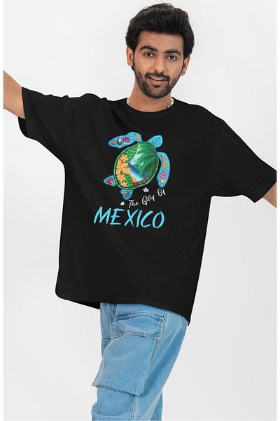 Fuddy Moda Υπερμεγέθη μπλουζάκι με γραμμένο το Gulf Of Mexico, Unisex καλοκαιρινό μπλουζάκι με λαιμόκοψη