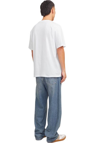 Jack & Jones Tricou JACK & JONES Vesterbro Picture Άνοιξη/Καλοκαίρι 2025 - 12250421-Φωτεινό Λευκό
