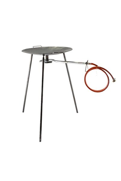 Perfect Home Disc pentru gratar, metalic, cu arzator, picioare, 60.5x79 cm,