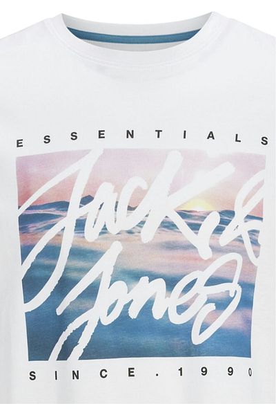 Jack & Jones Tricou JACK & JONES Colton Photoprint - 12268438-Λευκό