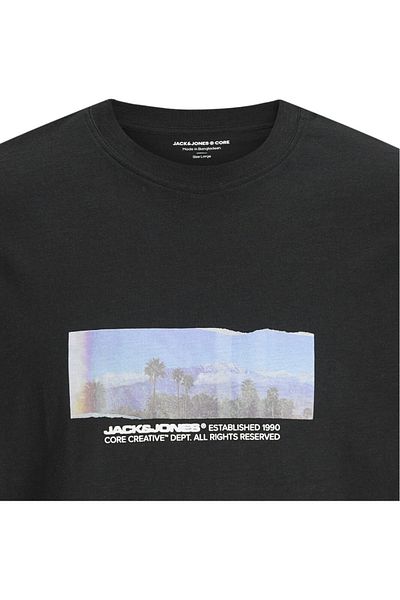 Jack & Jones Tricou JACK & JONES Sago Photo Club - 12276525-Μαύρο