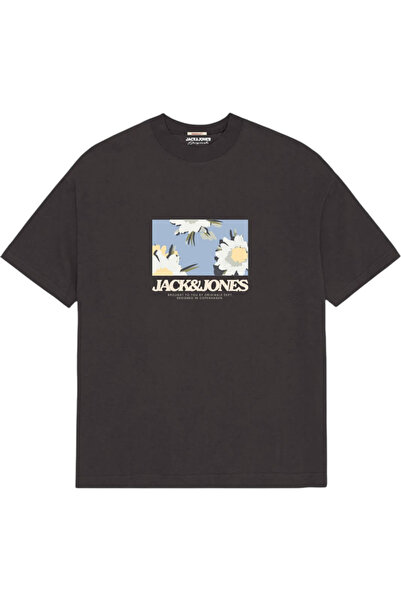 Jack & Jones Tricou JACK & JONES Avira AOP Crew - 12281811-Μαύρο