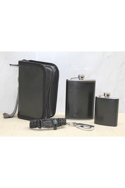 PRATİKOBA Set of 2 Water Bottles with Case Alk3941