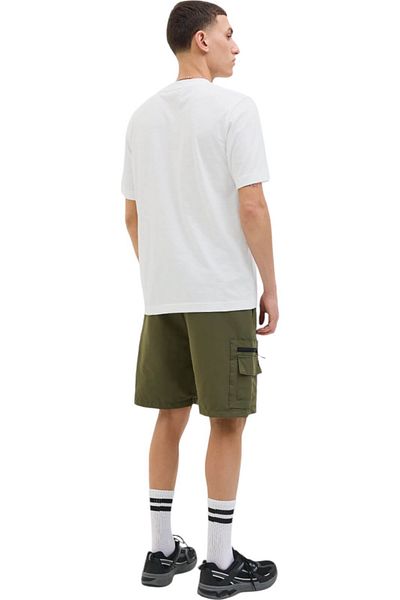 Jack & Jones Tricou JACK & JONES Sago Logo Slub - 12276524-Φωτεινό Λευκό