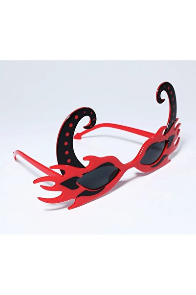 Skygo Black Horned Red Color Flame Party Glasses 21x10 cm