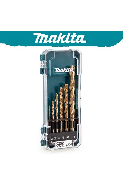 Choice D-72833 Makita D-72833 Metal Drill Bit set HSS-Tin 2-8mm 6pcs For Drilling Metal Twist Drill High Ha