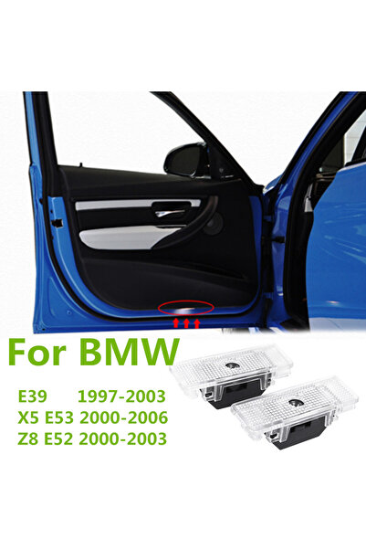 Choice لمبات إضاءة ترحيبية بباب السيارة LED لسيارة BMW 2 قطعة لسيارة BMW 5 Series E39 X5 E53 Z8 E52 جهاز عرض شبح Sha