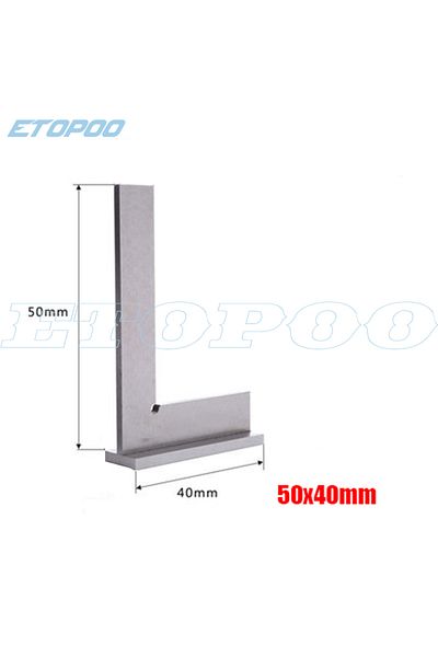 Choice 50x40mm DIN875/2 Precision Machinist Square Ruler Carbon Steel Angle Ruler Engineer Square 90 Degree