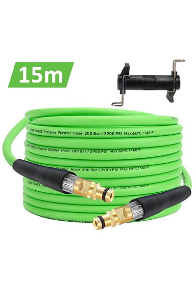Choice 15m/49ft Pressure Washer Replacement Hose Super Flexible Hose 2900 PSI Kink Resistant Hose for Ka...