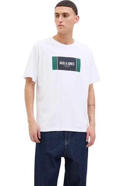 Jack & Jones Tricou JACK & JONES Hayato BTS LN - 12278508-Λευκό