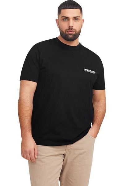 Jack & Jones Tricou JACK & JONES Union Back Print PLS - 12279627-Μαύρο