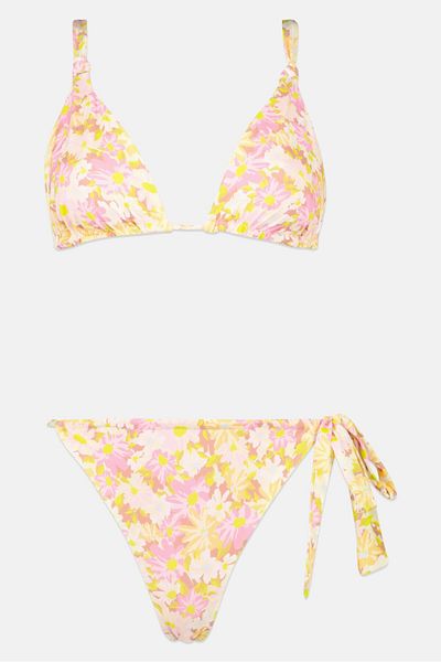 Hurley Women 2 Pcs Non Padded Floral Print Bikini Set, Multicolor