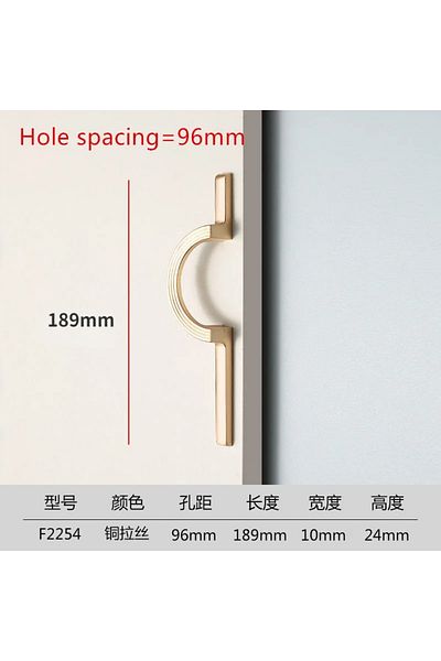 Choice golden drawing-96mm 1 Pcs Wardrobe Knobs Cabinet Door Modern Minimalist Cabinet Door Handle Drawer