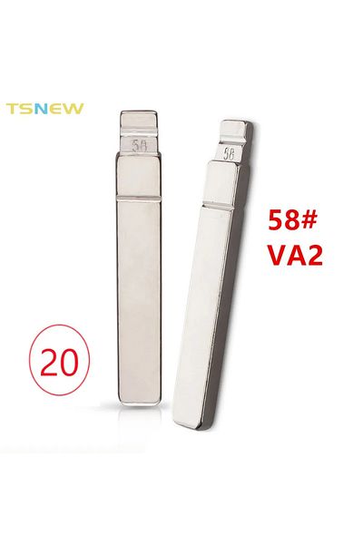 Choice 20pcs 58# VA6 VA2T NO.58 Car Remote Key Blade For Citroen peugeot Flip Folding Key Blank Without ...