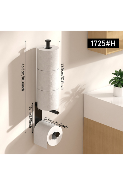 Choice حامل ورق تواليت غير مسامي 1725H، حامل ورق تواليت مثبت على الحائط، سعة كبيرة، بسيط وعملي