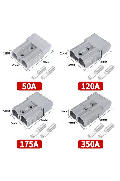 Choice1 50A 2PCs Dark Grey 2/6/10Pcs 50A 120A 175A 350A Battery Charging Connector 600V High Current Fast Po