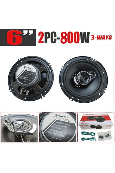 Choice 1Pair 6inch (2X 400W) 800W Car Stereo Speakers Coaxial Audio Car Speaker Quick Replacement Compon...