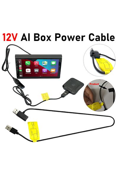 ALLOYSEED Wireless CarPlay Android Auto 12V AI Box Power Cable Prevent Restart Converter High Speed Power S...