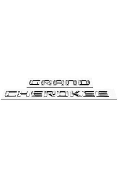 Choice Glossy silvery 3D ABS Chrome Black Logo Grand Cherokee Emblem Letters Nameplate Car Door Badge Decal