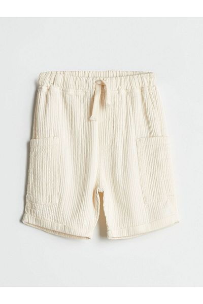 LC Waikiki Lcw Kids Basic Muslin Boy's Shorts with Elastic Waist