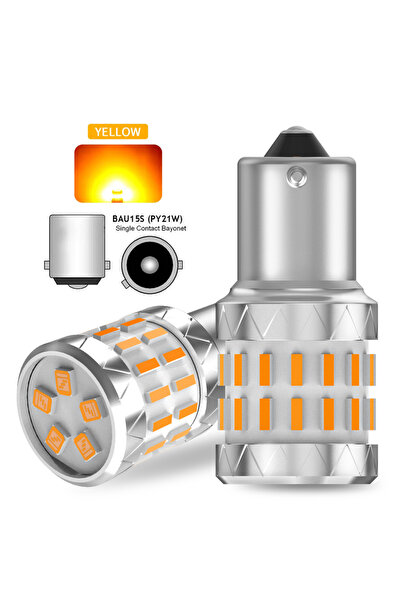 Choice1 2PCS bau15s Yellow 2x P21W BA15S LED Canbus No Error 1156 P21W 1157 P...