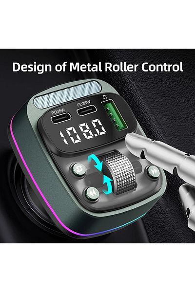 Choice FM transmitter Bluetooth car MP3 music player USB flash drive lossless car charger dual PD35W PD ...