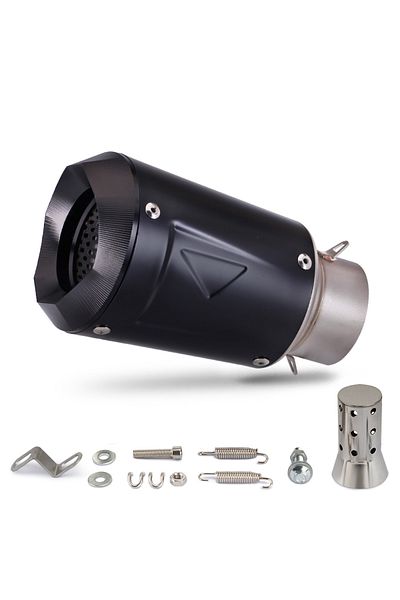 Choice B STAINLESS 60MM 60mm Universal Motorcycle Exhaust Muffler Cone Tail Pipe Silencer Racing Modify Acc